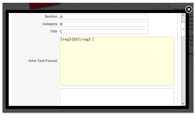 Hide content tag Hide content tag