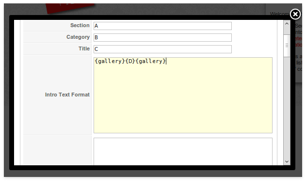 Image gallery tag Image gallery tag